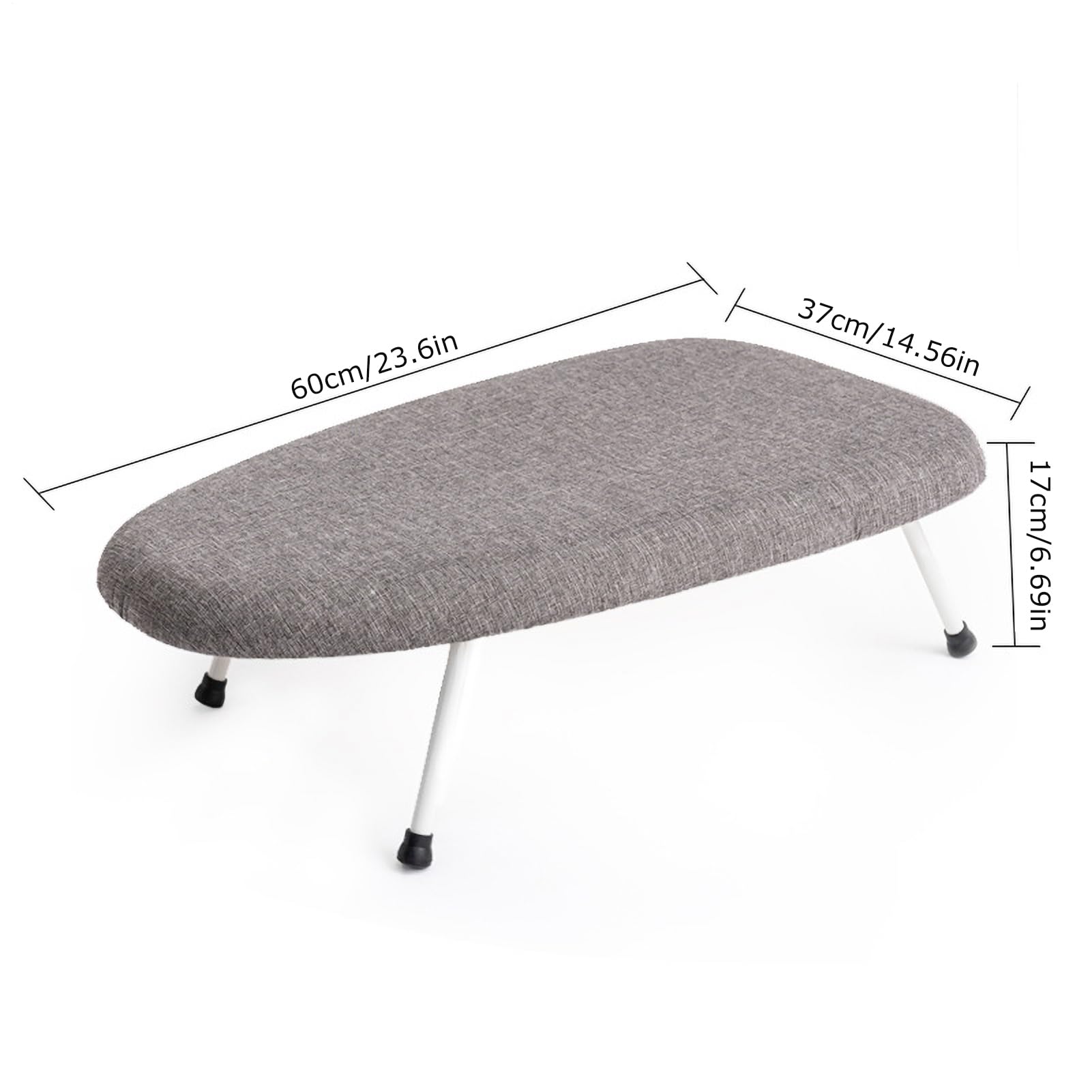 Tisch-Bügelbrett, platzsparende Presse, 60 x 37 x 17 cm, Mehrzweck | Klappstation, kompakte Arbeitsplatte, leichte Rahmenstruktur für Nähzimmer, Schlafzimmer