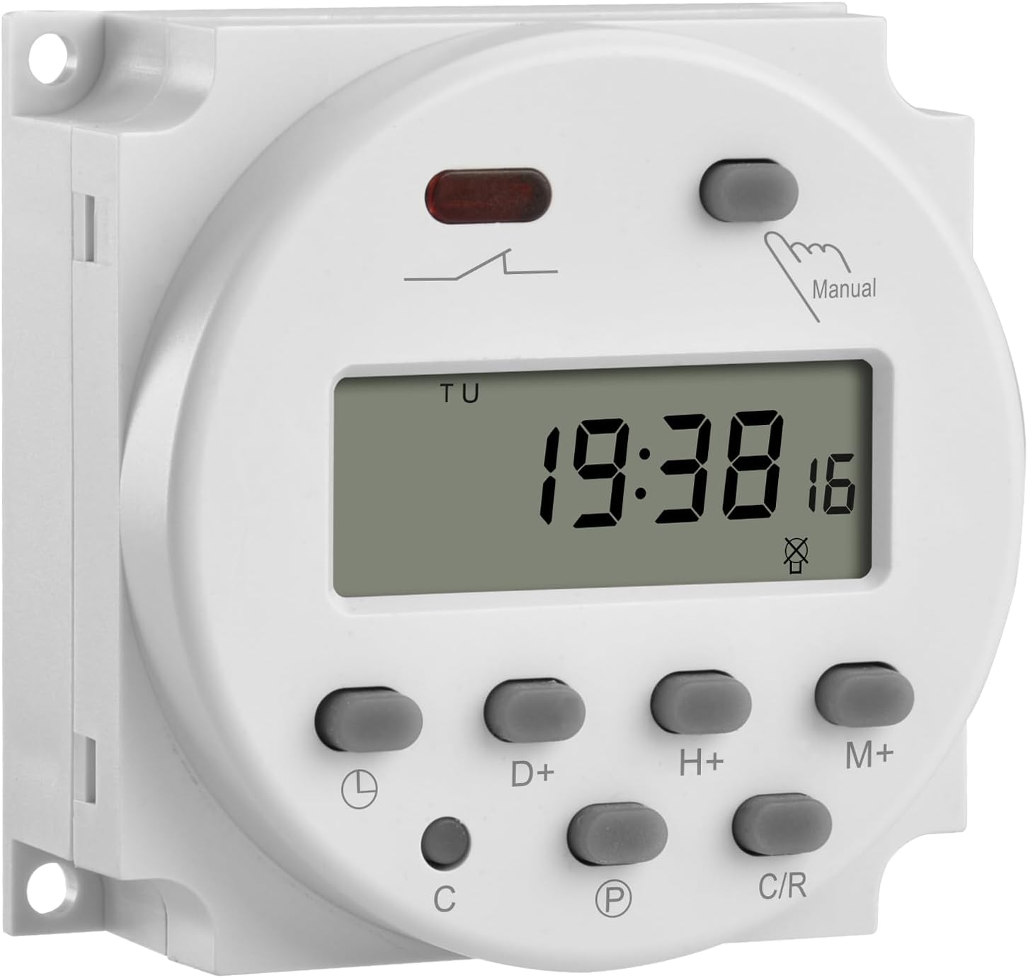 Heschen Digital LCD Power Weekly Programmable Timer Relay Switch CN101A DC 24V 16 Amp SPST