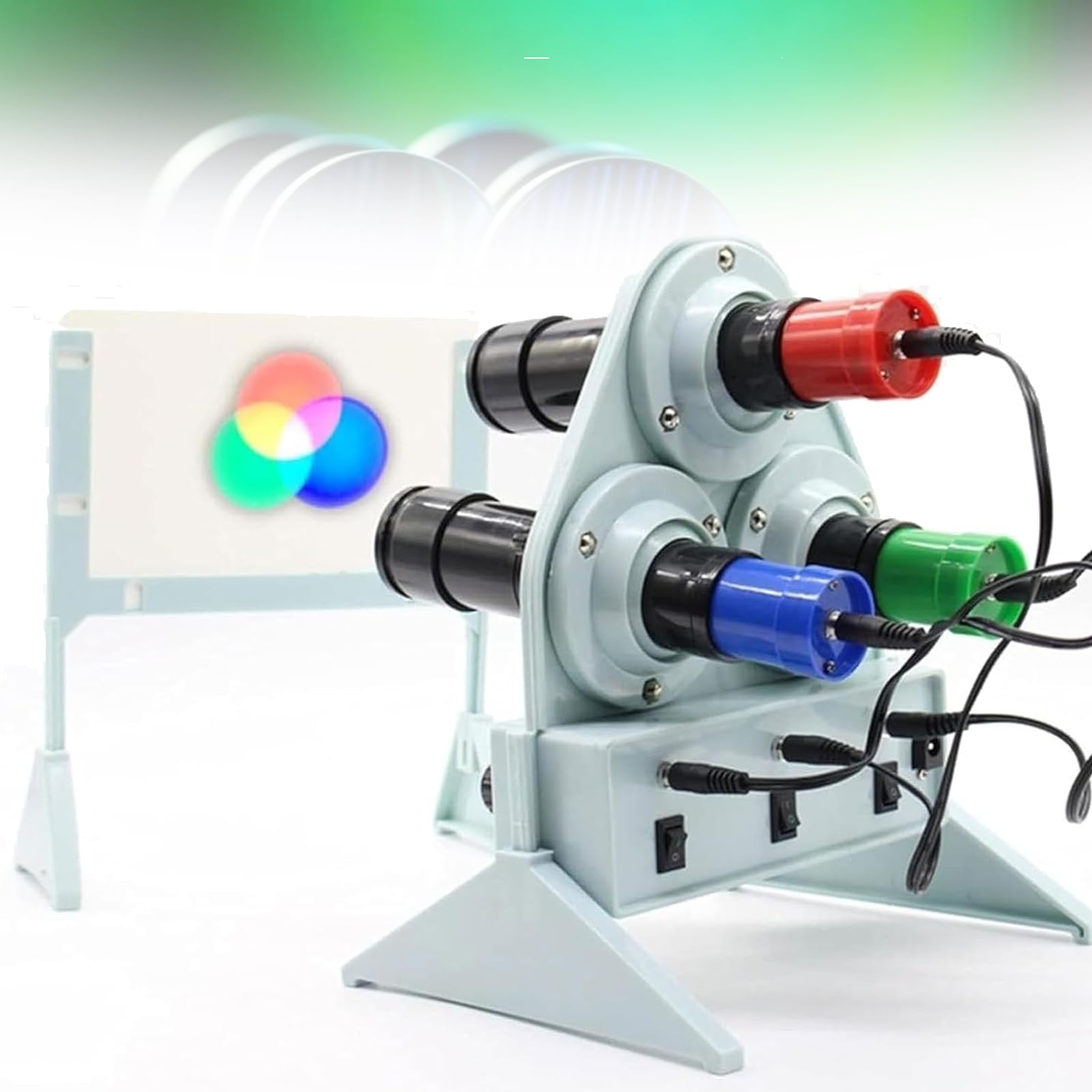 Vila Smo Light Adjustable Rgb Three Primary Color Optics Demonstrator, Rgb Color Synthesis Demonstrator, With Independent Brightness Control, For Physics Teaching, Optical Lab Demonstration