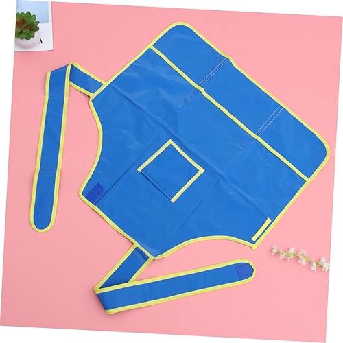 Miniatura 9 de OUNONA Delantal de arte para pintar y dibujar de bricolaje azul para edades