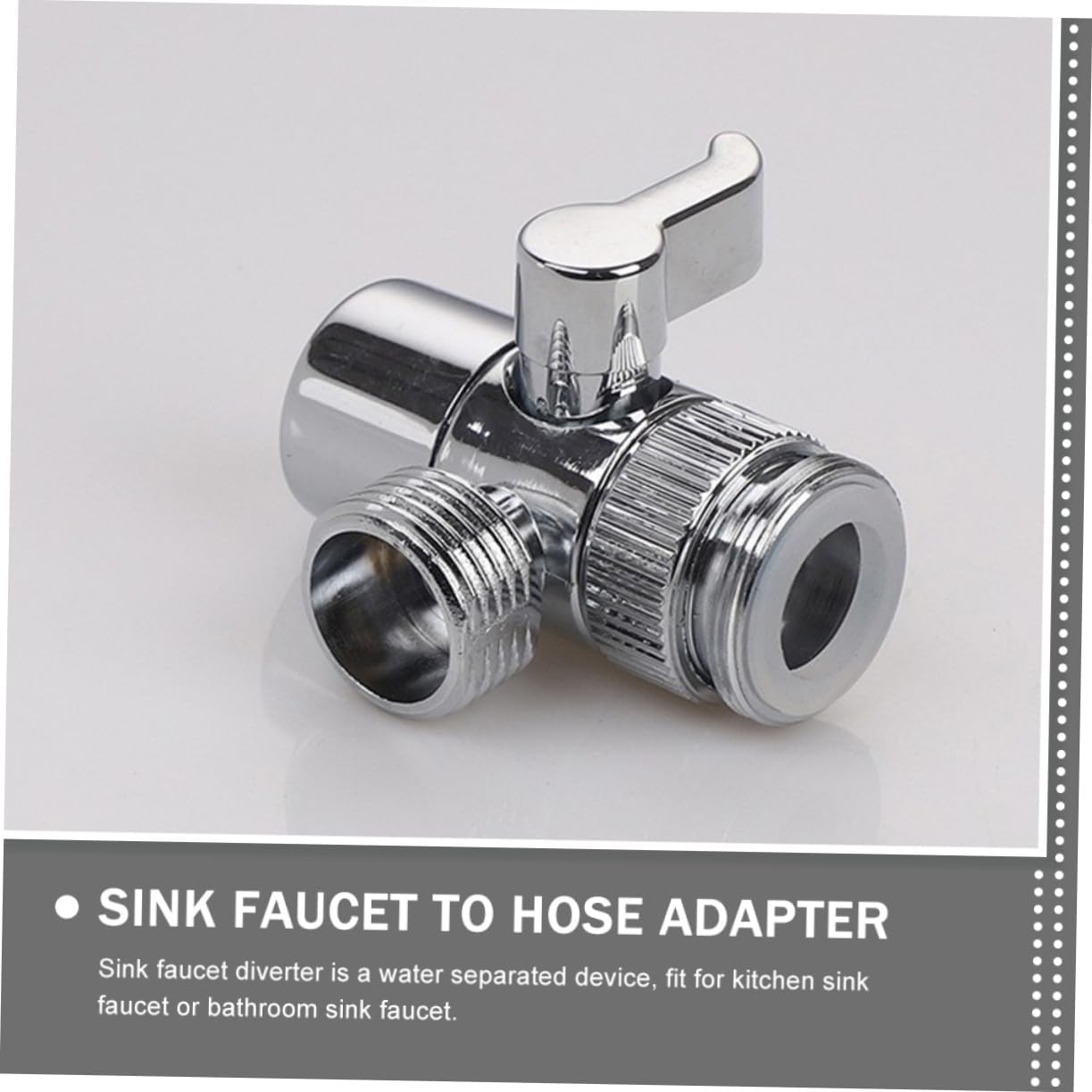 Kitchen Faucet 4 Sets Kitchen Faucet Adapter Bathroom Tap Diverter Sink Connector Faucet Splitter Hose Adapter for Basin Silver Zinc Alloy 2 Pieces Each Set
