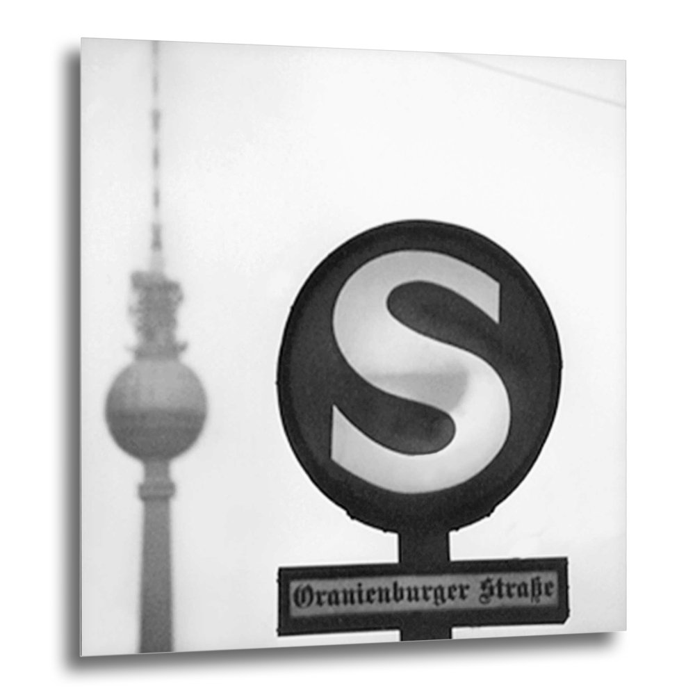 Photo Berlin S-Bahn impression Aludibond de qualité galerie d'art 37x37cm