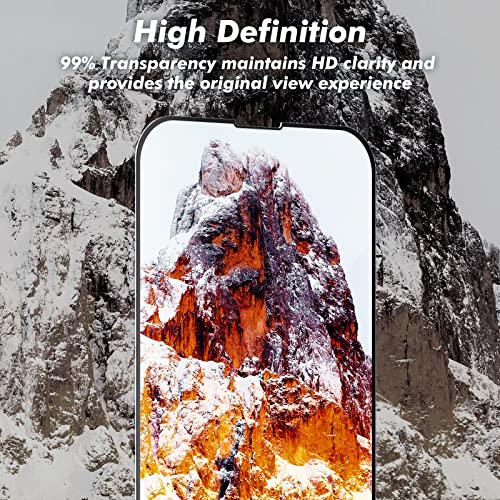 ROVLAK Screen Protector for Apple iPhone 13mini Tempered Glass Screen Protector Full Coverage Scratch-Proof Anti-Fingerprint Protective Film Protection for Apple iPhone 13mini,Black - Image 2