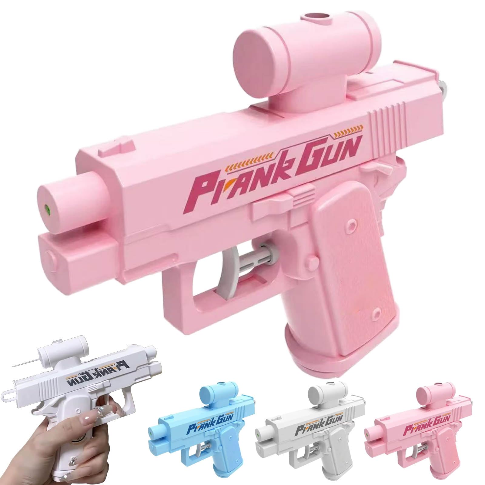 Prank Water Gun, Water Gun Pistol, Compulsive Two Way Water Guns, Reverse Water Spray Squirter Toys, Ideal Novelty Gifts for Friend Classmate Family (Pink)