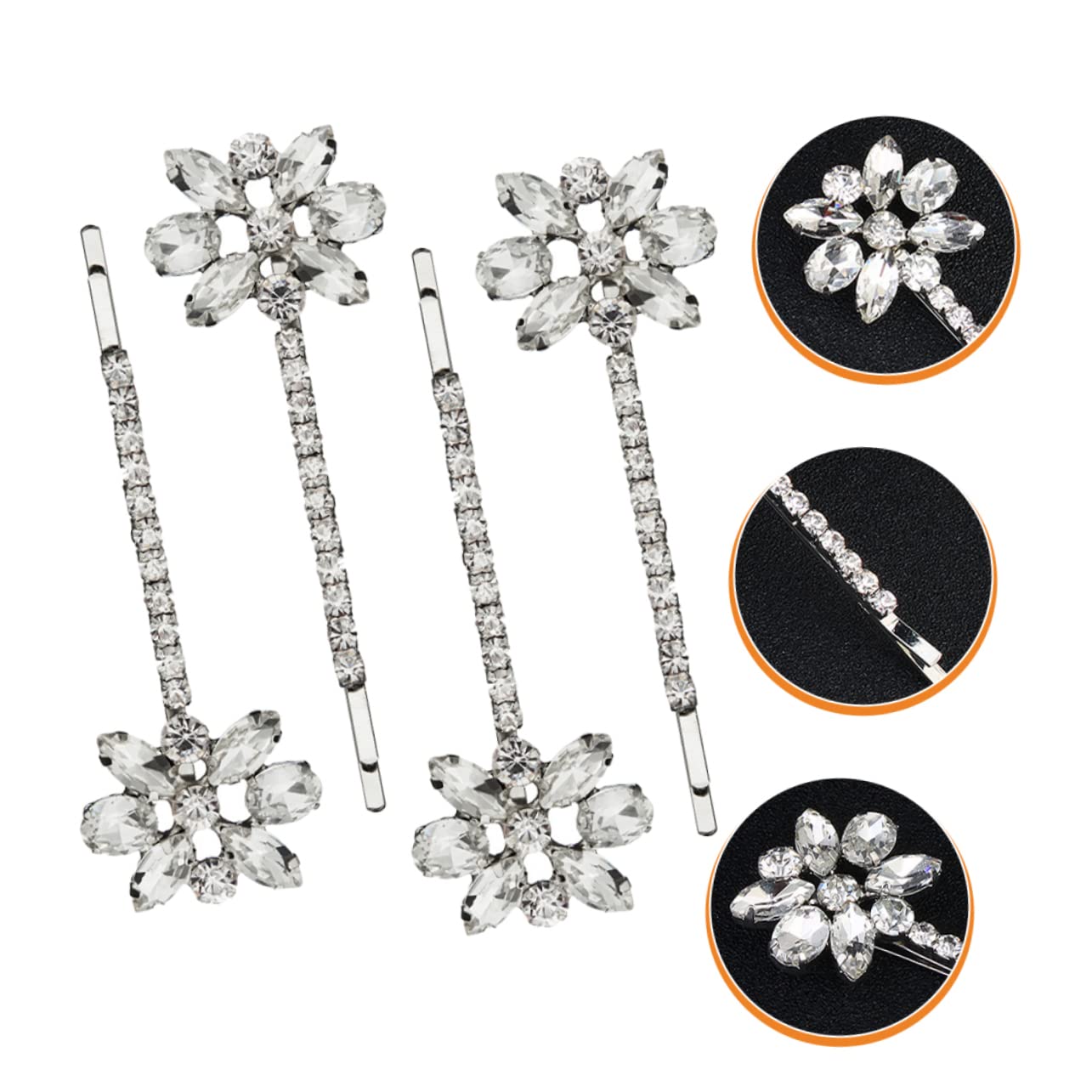 Healeved 10paare Rhinestone Haarnadeln Für Frauen Blüten-haarspangen Hochzeits-haaraccessoires Glänzende Haarklammern Für Besondere Anlässe Elegant Und Charmant Für Fotos Und Feiern