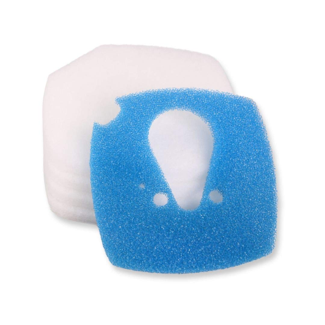 Compatible Mousse Filtrant Coussins de Ouate pour Eheim Professionel 3 2080 2180 et 1200XL 1200XLT (12x Blanc, 3X Bleu)