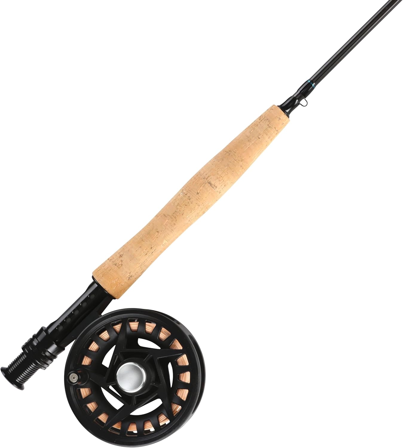 shakespeare cedar canyon elite fly reel and 9' rod combo, 4-piece graphite blank construction