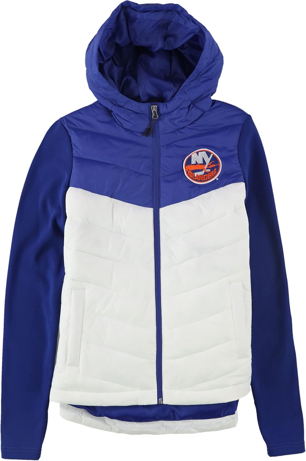 G-III Sports Womens New York Islanders Jacket, White, Small