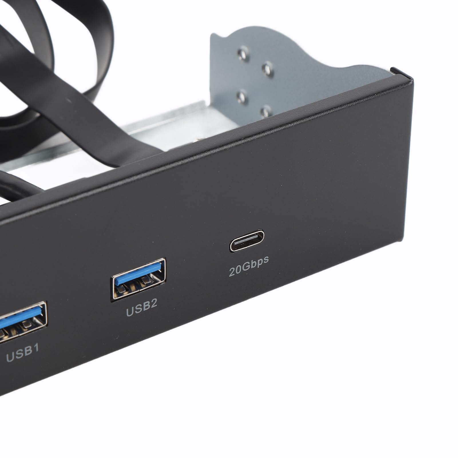 KIMISS Hub del Pannello Frontale USB Gen2x2 con 2 Porte USB A e Type C - Estensione 'unità Ottica da 5,25 Pollici per PC - Trasferimento di Dati Ad Alta velocità da 20 Gbps e compatibilità A 19 Pin
