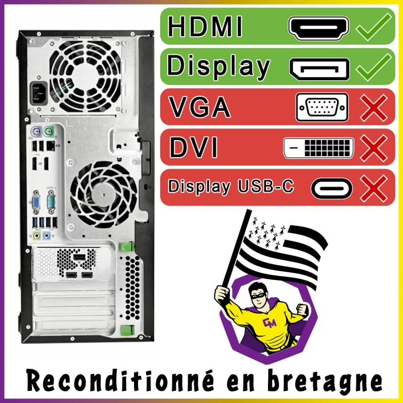 PC Tower HP 800 G1 Gaming RTX 3050 i7-4770 RAM 32GB 1TB SSD Windows 11 WiFi (ricondizionato)