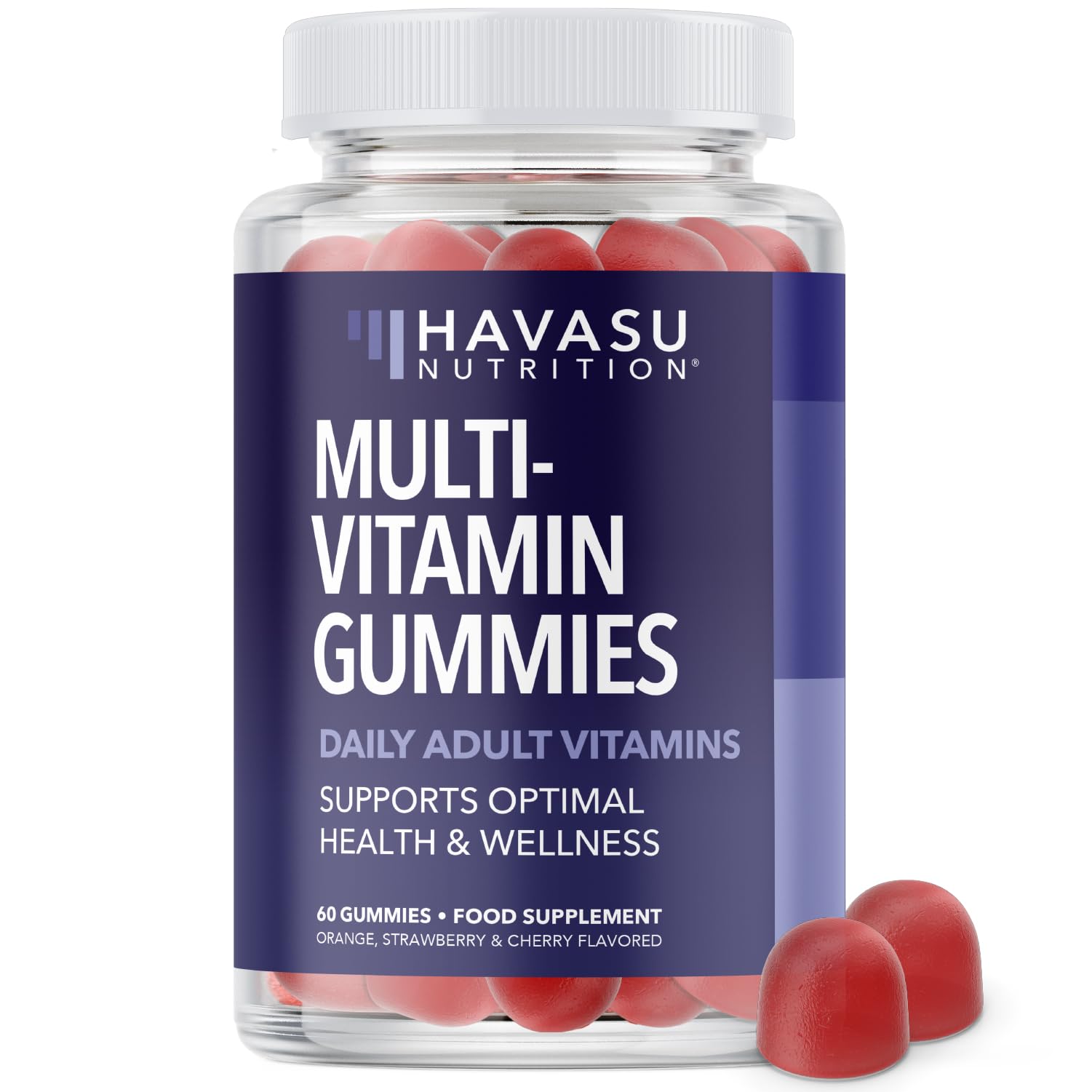 Multivitamin Gummies for Women & Men | Packed with Daily Vitamins and Minerals | with Vitamin C, D, Zinc | Multi Vitamins and Minerals Supplements | 60 Gluten-Free, Fruit Flavored Vitamin Gummies