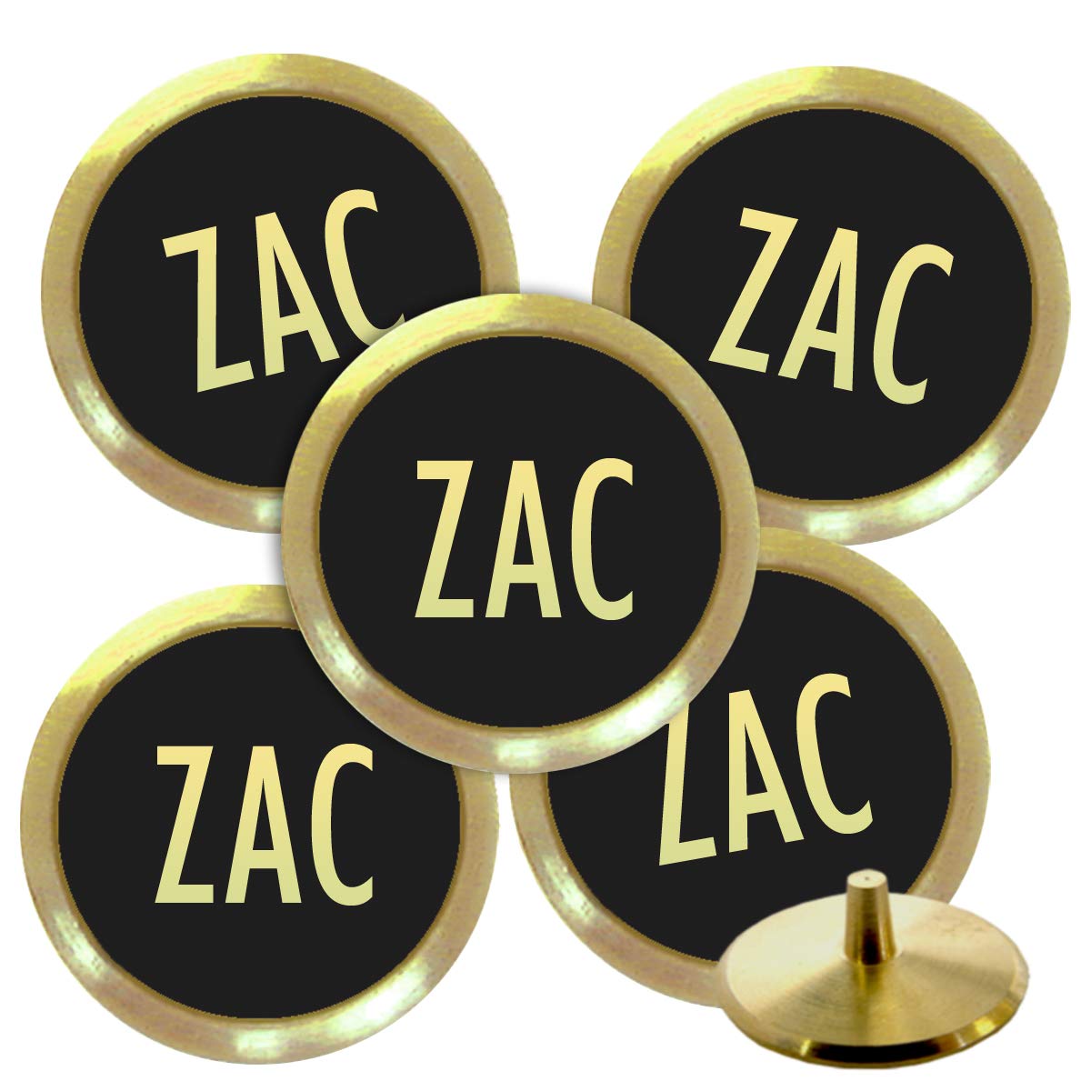 Best Impressions Personalised Solid Brass Golf Ball Markers (ZAC)