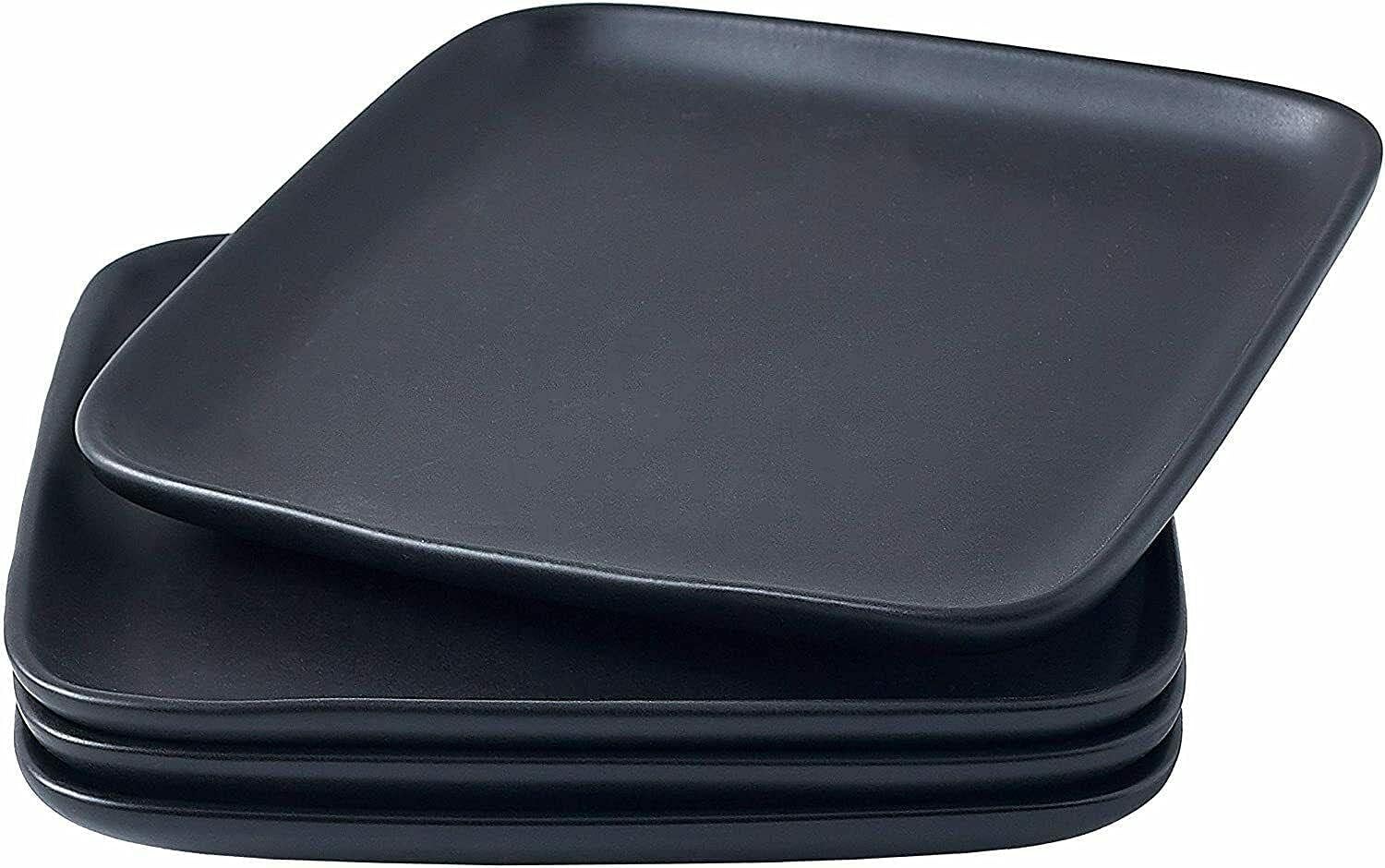 SverdloFG 8" Porcelain Square Dinner Plates Set of 4