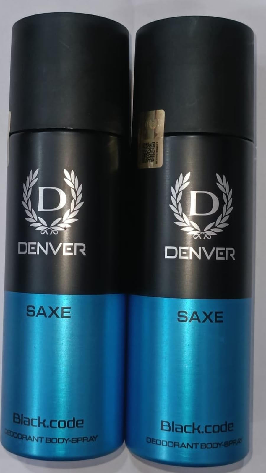 DENVER S A X E Black Code - 150 ml Each (Pack of 2)| Long Lasting Deodorant Spary For Men