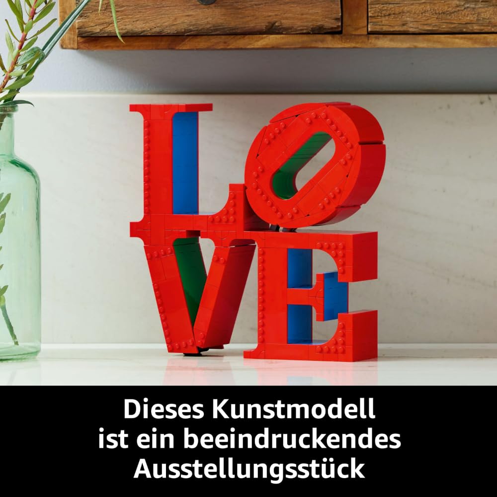 LEGO Art Love - Modellbau für Erwachsene - dekoratives Kunstobjekt zum Bauen - kreative Aktivität für Frauen und Männer - Geschenkidee für Paare - 31214