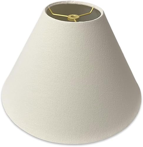 Royal Designs, Inc. Coolie Empire HB-607-16LNWH, pantalla de lámpara de tapa dura, color blanco lino, 6 x 16 x 10