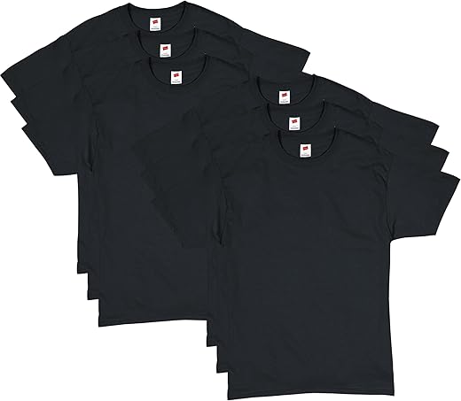 Hanes Men's Short Sleeve Essentials Crewneck Cotton T-Shirt, Multipack