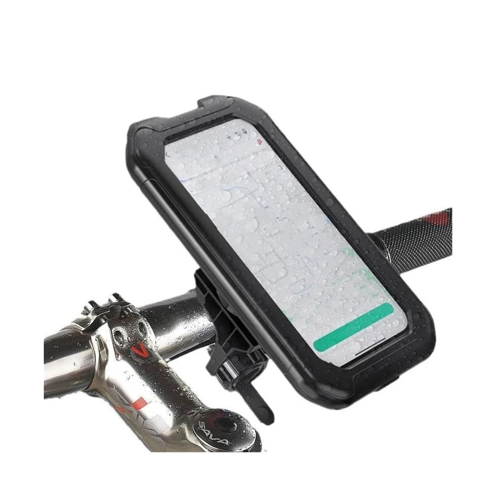 Soporte De Navegación para Teléfono Móvil Motocicleta Vehículo Eléctrico Conducción Impermeable Estable Bicicleta Montaña(Handlebar Style)