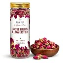 BLUE TEA - Rose Buds Tea - 30gm - 30+ Cups | Rich in Vitamin-C - For Hair & Skin | Caffeine Free - Natural - Flower Based - Herbal Tea | Pet Jar Pack gallery image
