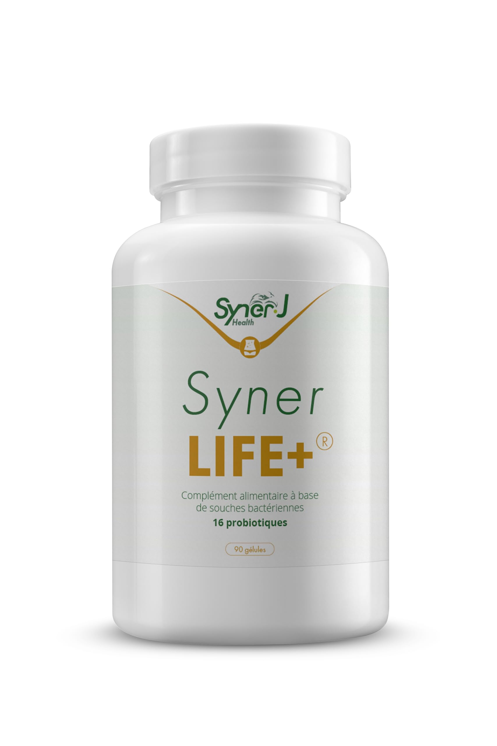 SynerLIFE+ | Probiotique Multi-Souches Naturel | 16 Souches Dont Lactobacillus Rhamnosus | 90 Gélules | 3 Mois | SynerJ Health