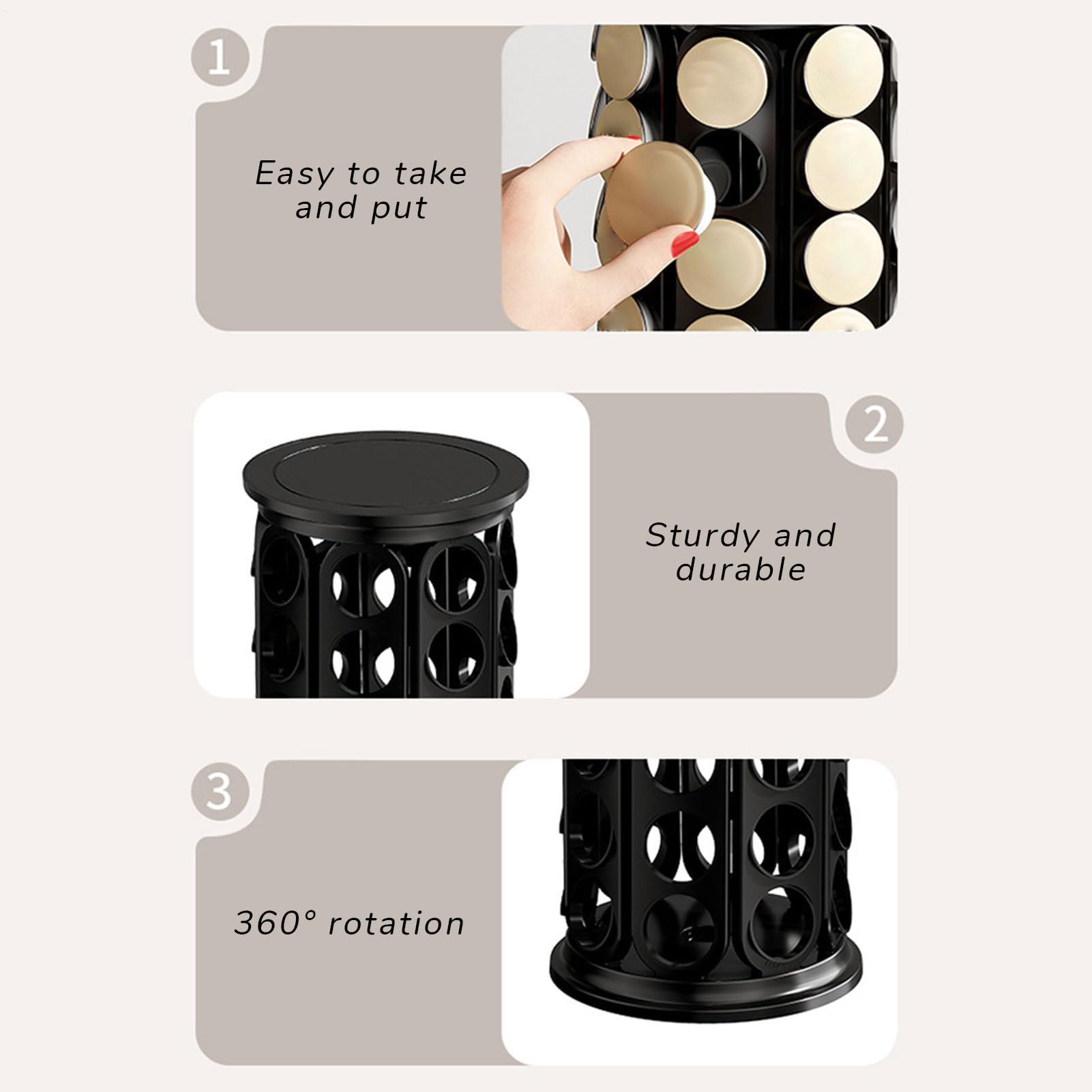 Soporte Para Cápsulas De Café Organizador Dispensador Giratorio | Portacápsulas Giratorio Encimera De Cocina, Encimeras, Hogar, Apartamento, Restaurante, Bajo Armarios, Interior, Doméstico
