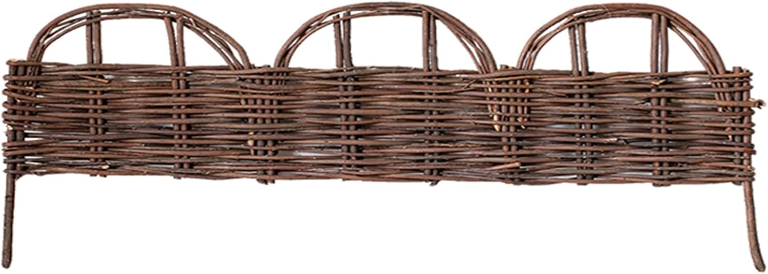 Natural Willow Garden Edging, Decorative Garden Fence No Dig Fencing, Flower Bed Edging Borders for Yard Landscape Garden Patio Outdoor Decor (Color : C, Size : 100x35cm/39x13.8IN)