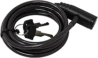 Vista 1 de Vosker Candado de cable de 2 teclas para cámaras de seguridad Acero trenzado flexible de 6 pies de largo Cable de bloqueo universal y cable