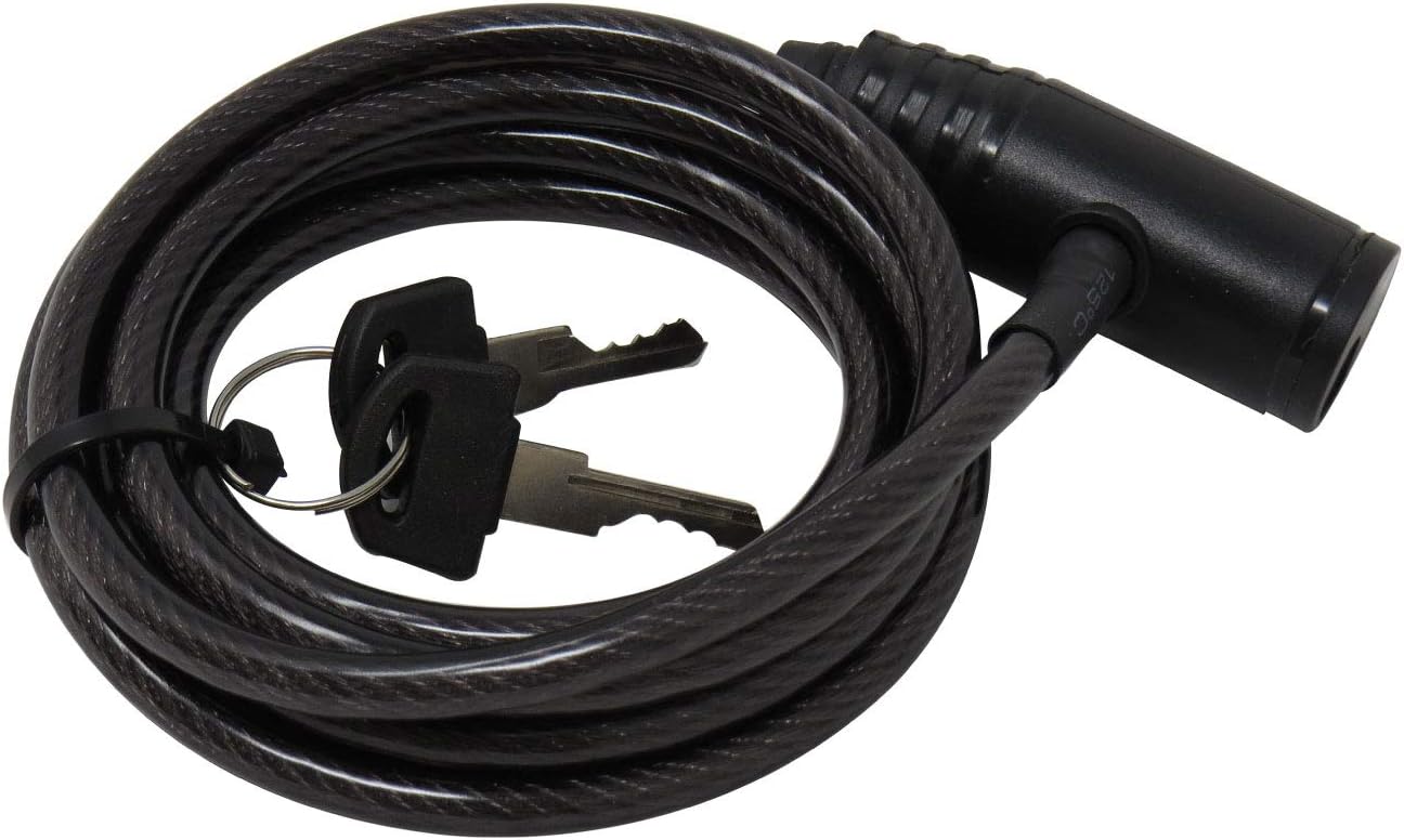 2 Keys Cable Lock for Security Cameras | 6 Feet Long Flexible Braided Steel | Universal Locking Cable and Flexible Lock Cable (Protection Box Support)