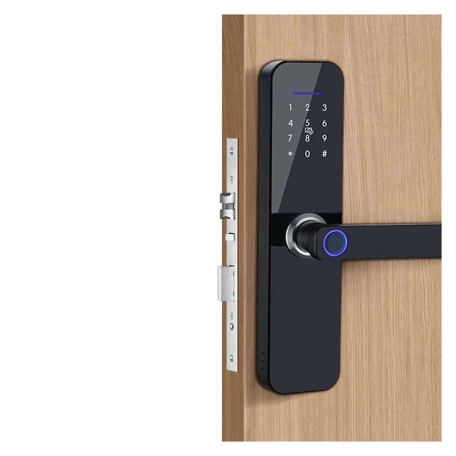 Serrure connectée Tuya Wifi rose 240x22 avec empreinte et RFID