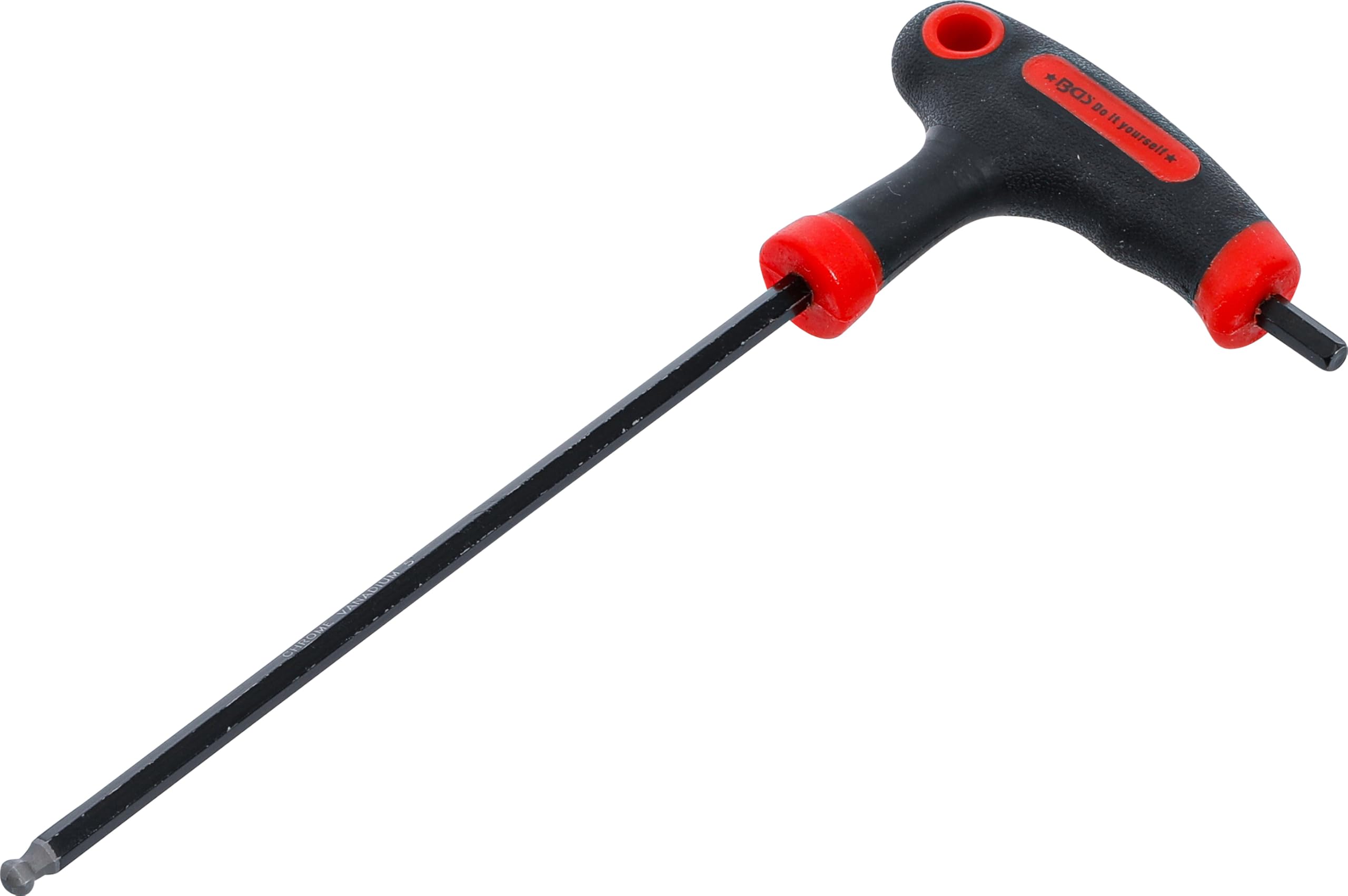 Bgs Do It Yourself Black,Chrome Bgs Diy 7882-5 | T-Handle L-Type Wrench | Internal Hexagon / Internal Hexagon With Ball Head | 5 Mm