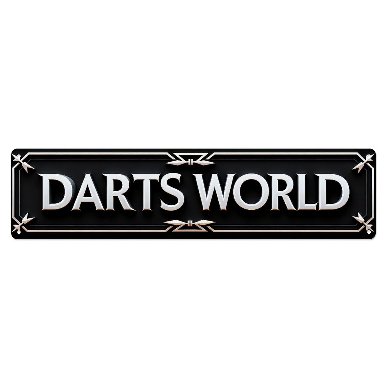 Darts Zone Logo Design Pattern Metal Tin Sign Plaque