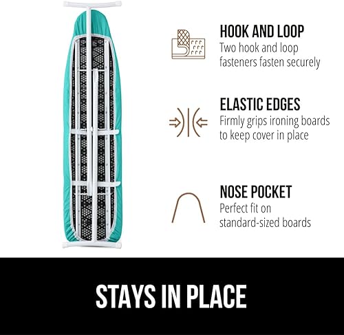 Vista 200 de Gorilla Grip - Funda reflectante de silicona para tabla de planchar