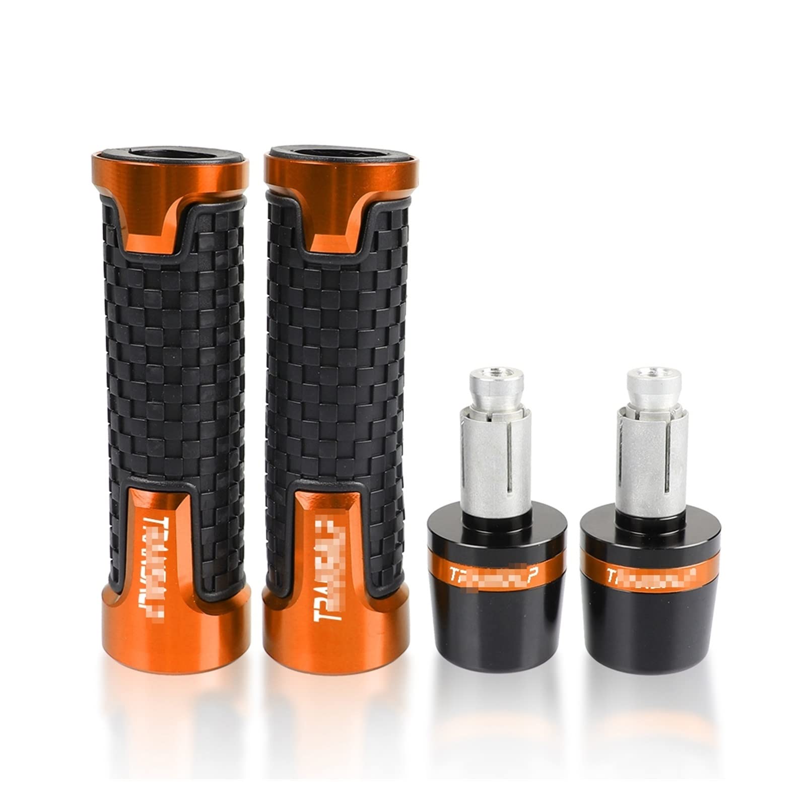 Spine Manubrio estremità 7/8 ''22mm Moto Manopole del Manubrio estremità Maniglia in Gomma Bar Grip End per TRANSALP 600 XL700V 700 per XL 650 VY/V1-V7 per TRANSALP(13)