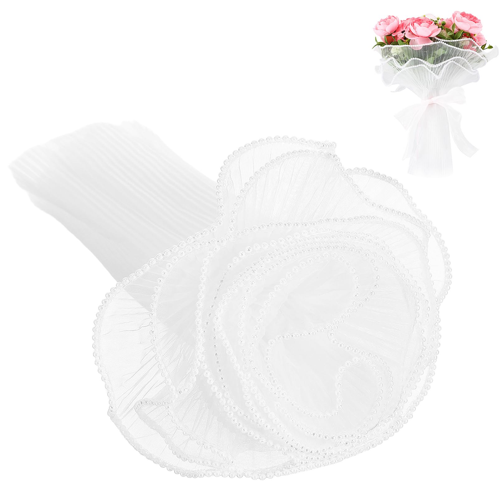 VILLCASE Ft Wavy Pearl Yarn 4 Yard Floral Wrapping Paper for Fresh Flower Arrangement