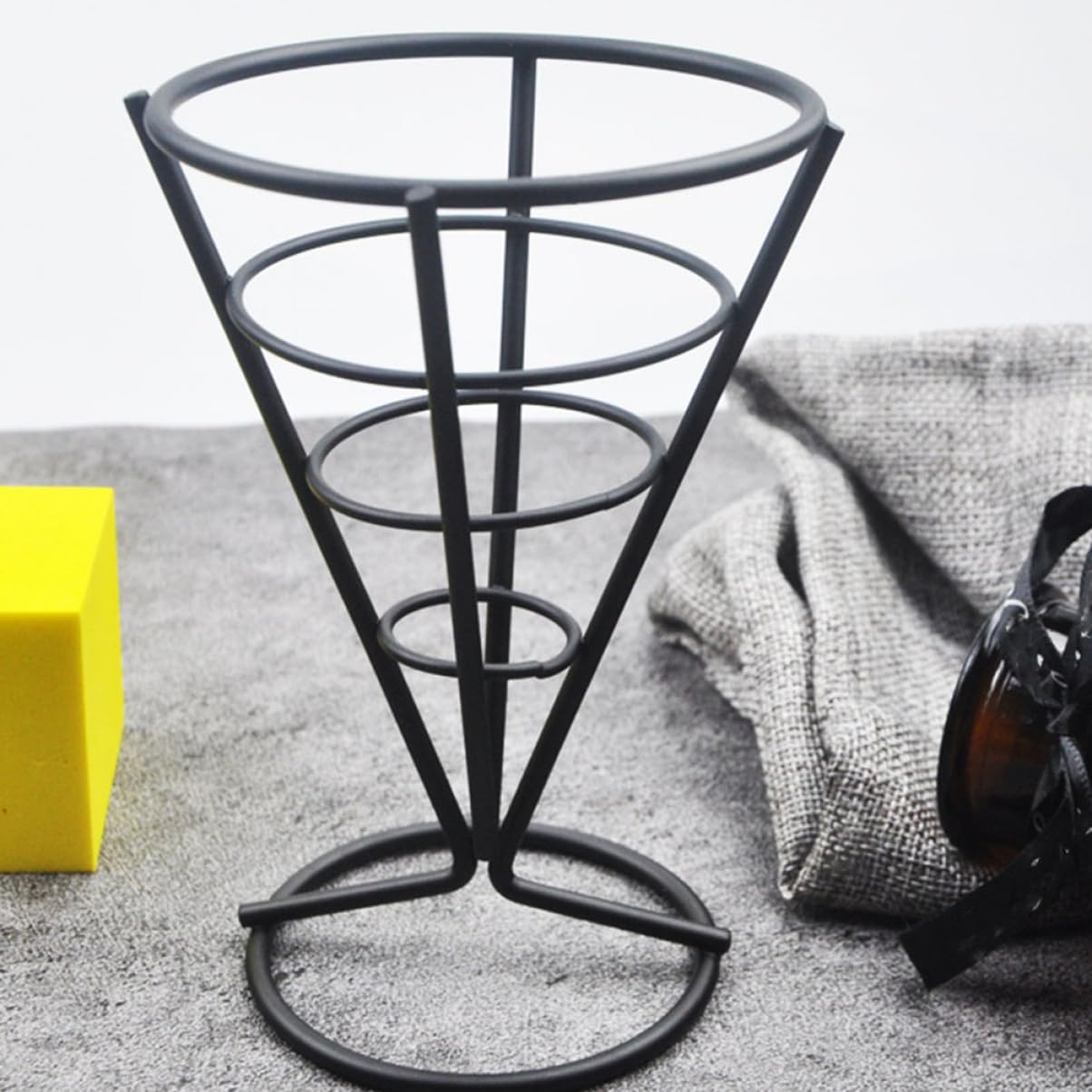 Cabilock Juego de 4 Rejillas de Alambre de Metal para Papas Fritas Color Recipiente para Servir Papas Fritas Soporte para Conos de Aperitivos para Eventos