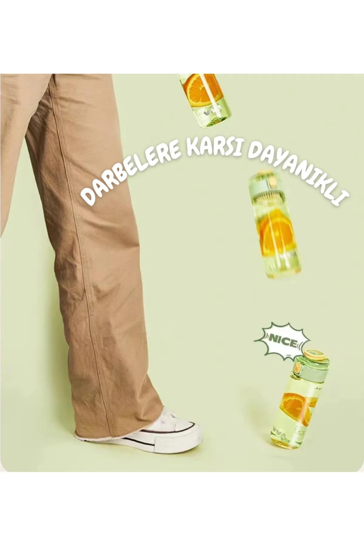 TKK 450ml Taşıma Kulplu Kilitlenebilir Kapak Ölçü Skalalı Rahat İçim Tritan Spor Matara (Siyah)