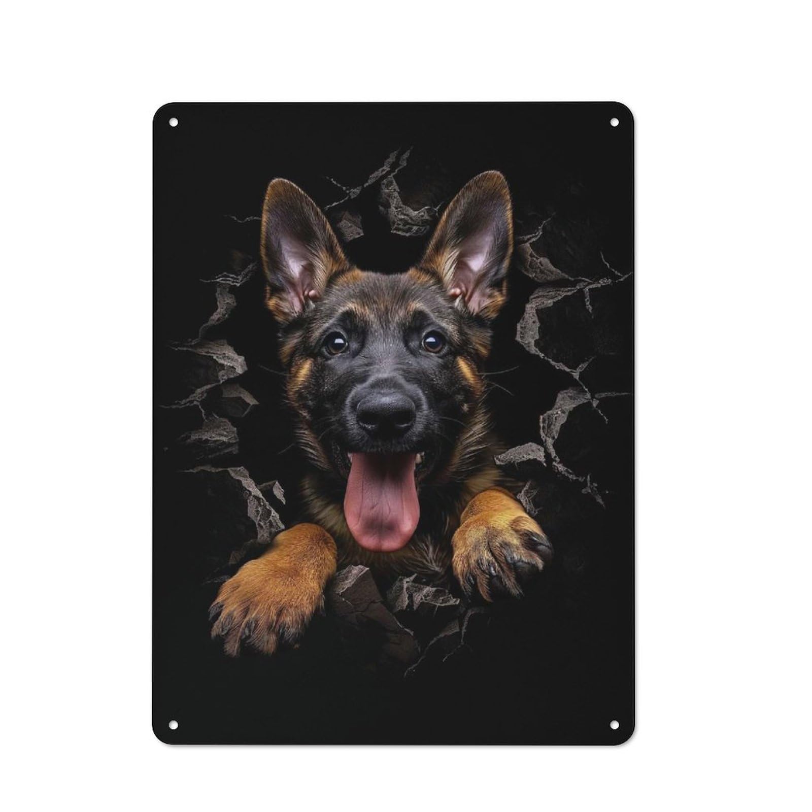 Junmoney Style-22 Outdoor Room Rustic Tin Sign 40X30cm Featuring Belgian Malinois, Shed Wall Decor For Greenhouse, Garden Room, Cafe Or Entryway