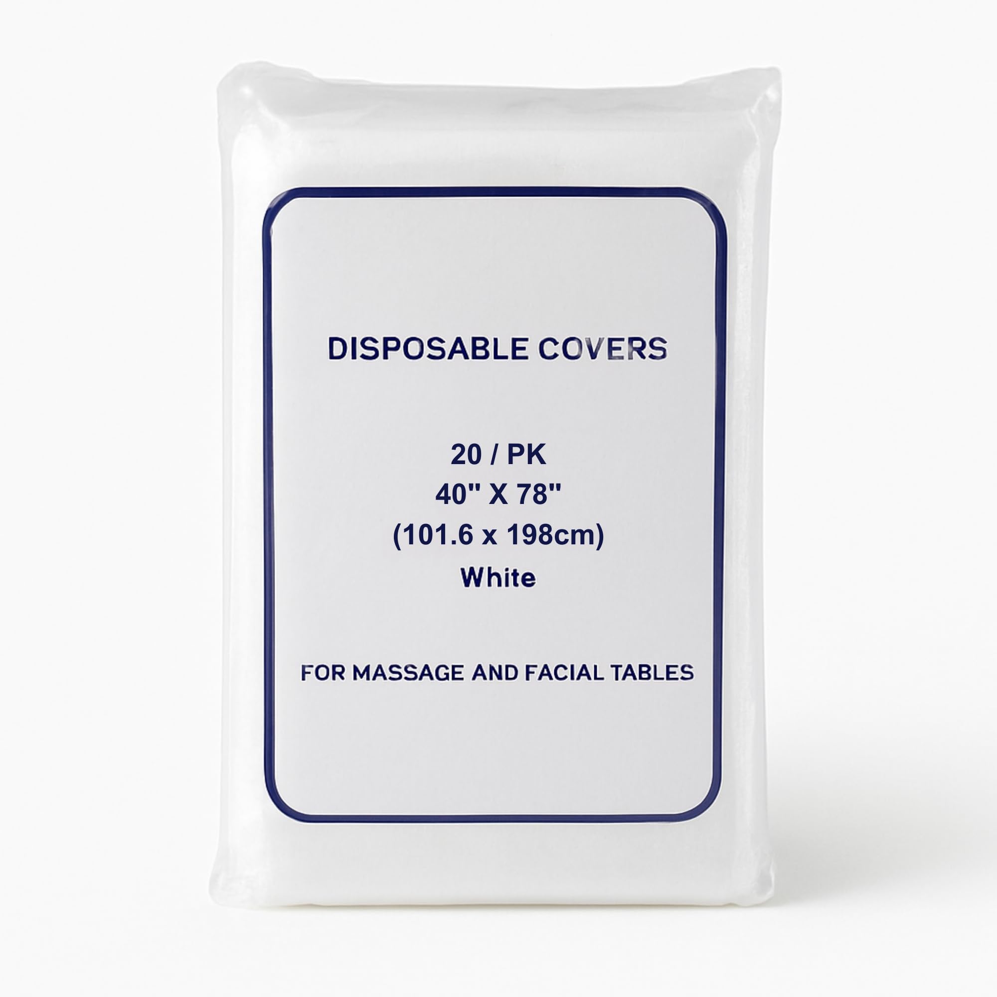 Disposable Non-Woven Bed Sheets Pre-Cut 40"x78" White Sheets for Salon, Spa, Tattoo, Lash & Beauty