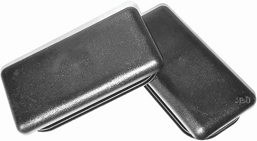 SB (paquete de 2) tapones rectangulares de 4 x 2 pulgadas  para tubo de acero de 10-14 Ga (3.73 a 3.83 pulgadas de largo - 1.73 a 1.83 pulgadas de