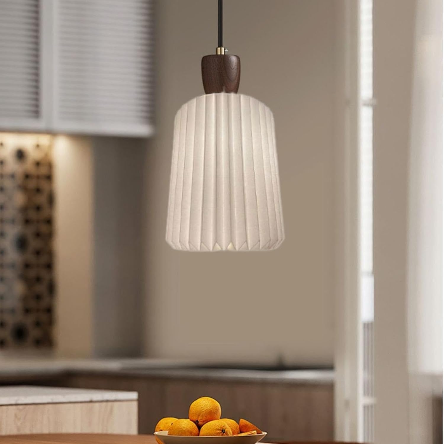 MYCENSE Paper Origami Lamp Shade, Pendant Lamp Shade Lighting Fixture Replace Origami Paper Lampshade Pleat Lamp Shade for Teahouse, Style A