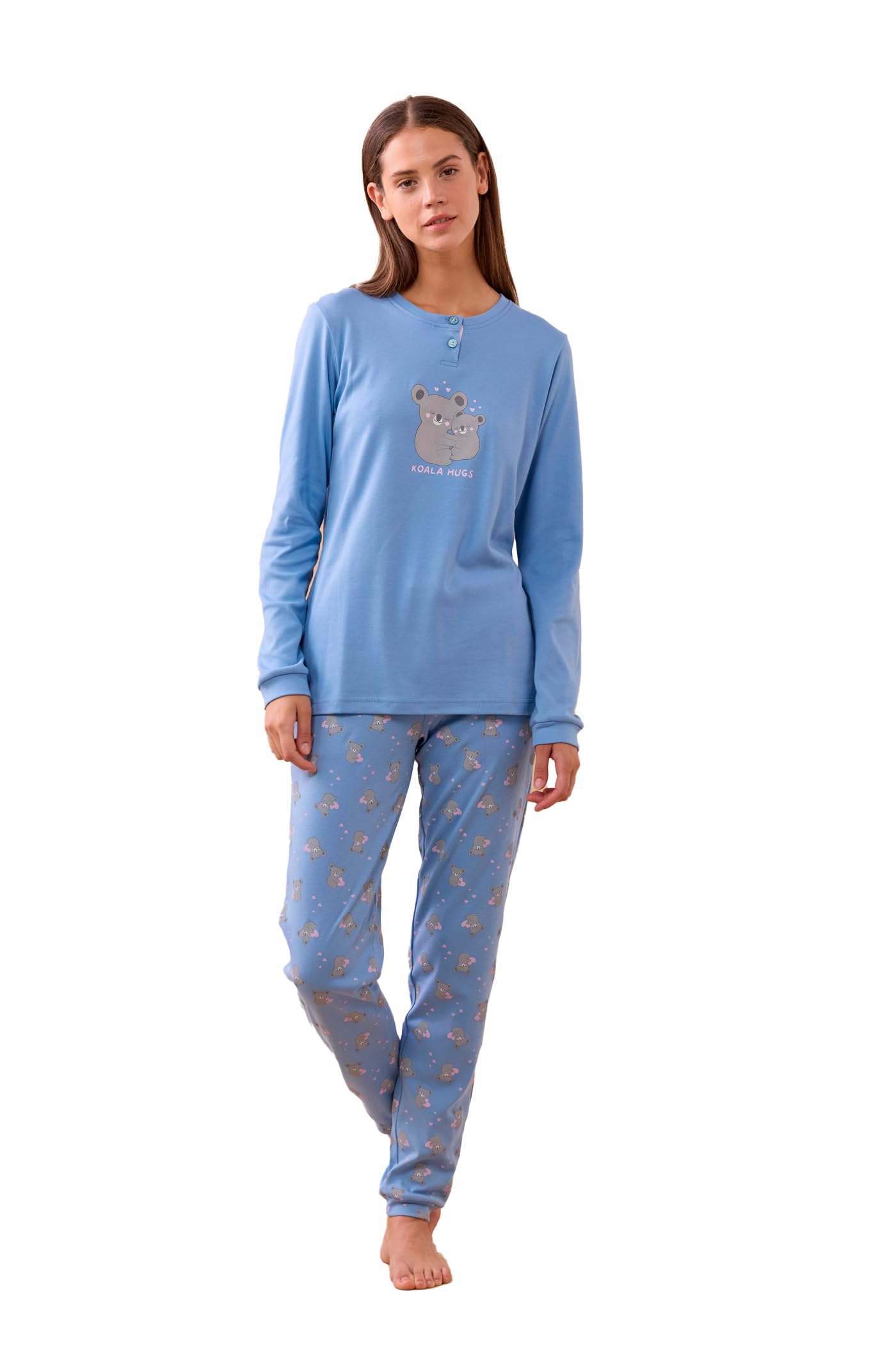 Pigiama Donna Soma Cool Nights - Taglia M Blu Navy A Pois - Top E Pantaloni - Foto 4