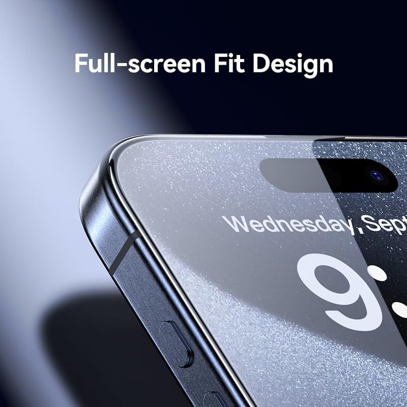 Image of Edge to Edge Screen Protector Tempered Glass for iPhone 16 Plus with Easy Installation Kit Transparent