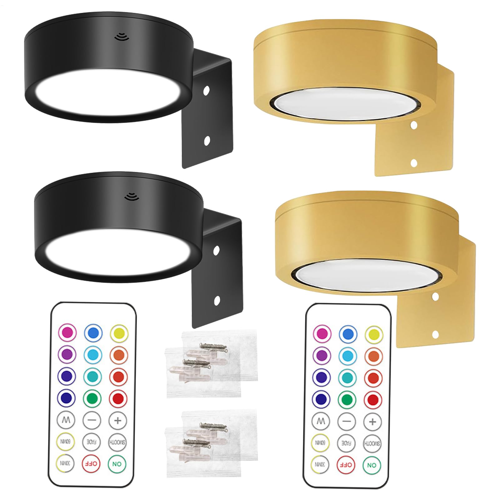 Wusideday 2 Piezas Luz Cuadros Sin Cable Con Mando, Luces De Imágenes Para Pared, LED Magnético Recargable Luces De Marco Imagen Inalámbrica Arte Con Control Remoto, Luz Pintura LED Magnética