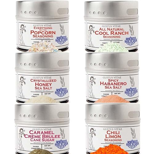 Ultimate Popcorn Seasoning Set  Paquete de seis  Auténticas mezclas de condimentos de lotes pequeños  6 mezclas gourmet de especias totalmente