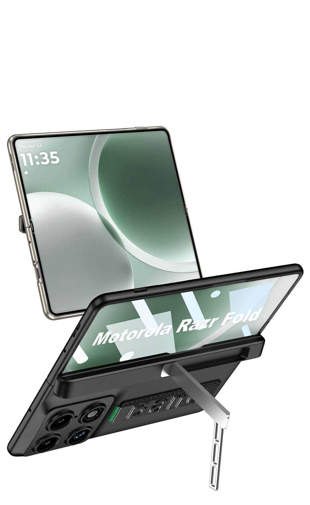 Coque pour Razr Fold étui + Hinge Stand + Glass Film + Wristband,Bumper Case pour Motorola Razr Fold(3)