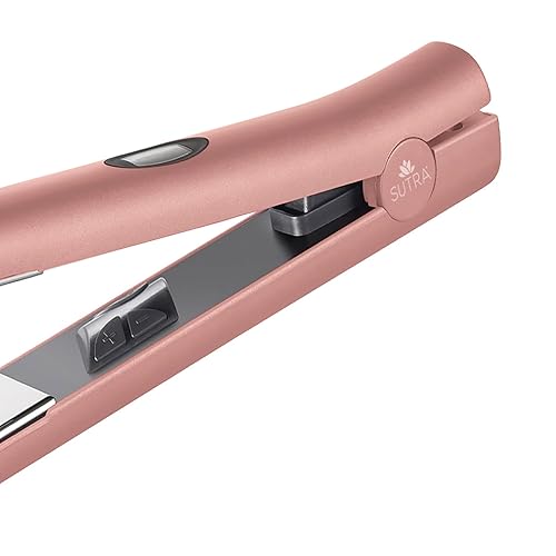 Miniatura 3 de SUTRA Professional Magno Turbo - Alisador de pelo de titanio de hierro plano calor rápido hasta 450 F pantalla LCD de doble voltaje apagado