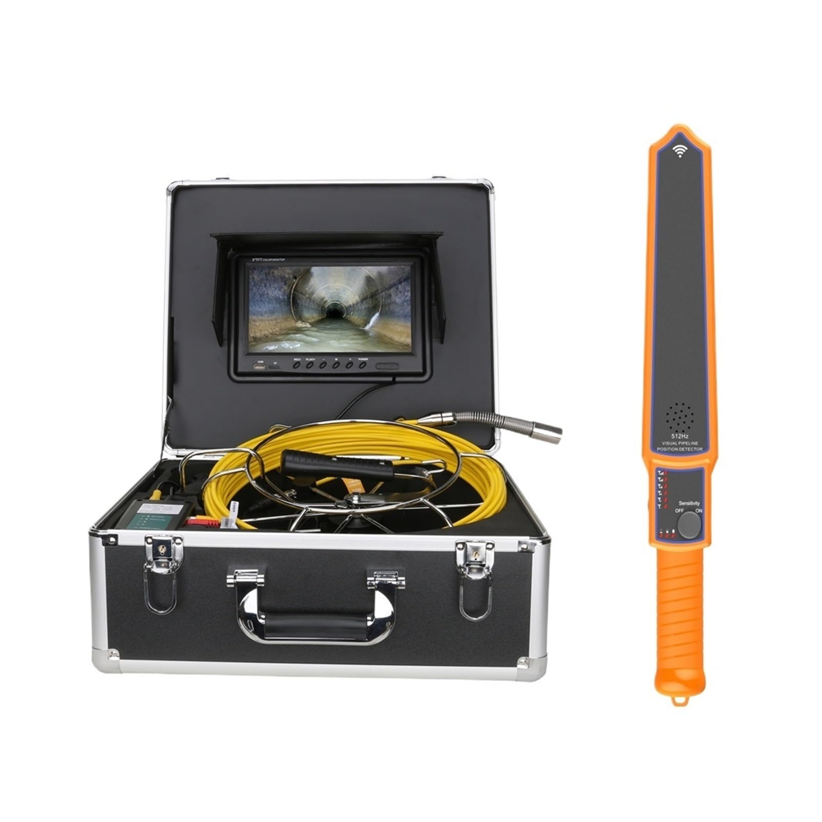 YNIYUJKL Drain Inspection Camera 20M/30M/40M/50M Cable Sewer Pipe Inspection Video Camera With Meter Counter 512Hz Pipe Locator 22Mm Ip68 Hd 1000Tvl Camera,One Color-50m