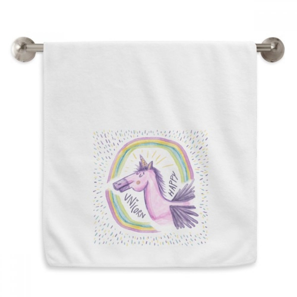 Serviettes Licornes Violettes 13x29 Pouces | Essuie-mains Moelleux Blanc