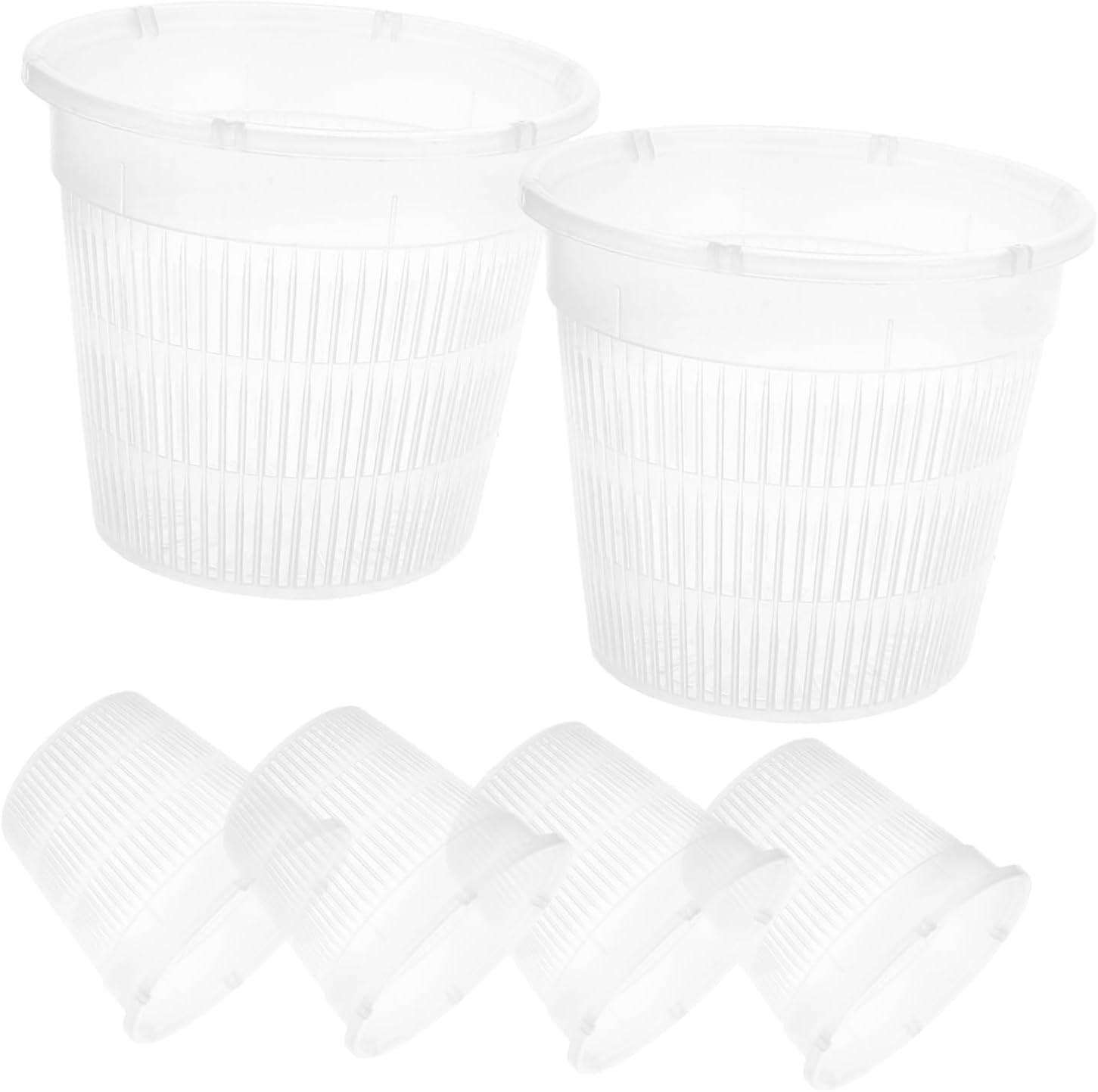 INOOMP 6 Sets Plastic Orchid Pots with Base for Phalaenopsis