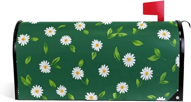 Mailbox Covers Fresh Daisy Floral Design Magnetic Standard Size 18 x 21 Inch Hello Spring Summer Autumn Winter Magnetic Mailbox Covers Wraps for Holiday Christmas Garden Yard Home Outdoor Decor